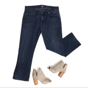 7FAM 7 For All Mankind Slimmy straight cropped jeans plus-size waist 36